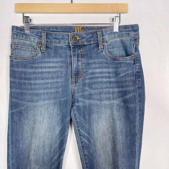 Kut from The Kloth Size 4 Boyfriend Straight Leg Jeans Cuffed Bottom Medium Wash - Picture 3 of 9